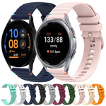 Welliges, gepunktetes, genähtes 20mm Silikon-Uhrenarmband, für Samsung Galaxy Watch 5 40 / 44mm, für Samsung Galaxy Watch 5 Pro 45mm, für Samsung Galaxy Watch 4 40 / 44mm, für Samsung Galaxy Watch 4 Classic 42 / 46mm
