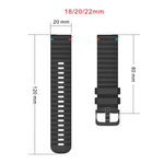 Wellenförmiges, gepunktetes, genähtes 20-mm-Silikonarmband, passend für Samsung Galaxy Watch 42 mm und Samsung Gear S2 Classic