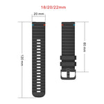Welliges, gepunktetes, genähtes 20mm Silikon-Uhrenarmband, für Samsung Galaxy Gear Sport, für Samsung Galaxy Watch Active 2, für Samsung Galaxy Watch3 41mm, für Samsung Galaxy Watch Active