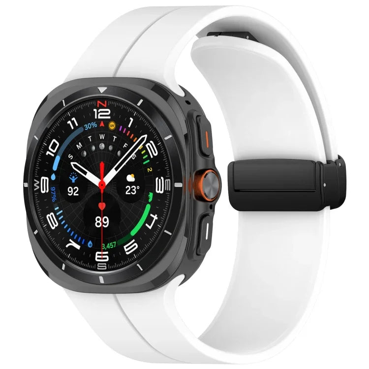 Silikonarmband im Groove-Stil mit Magnetverschluss für Samsung Galaxy Watch Ultra 47 mm