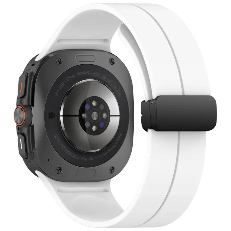 Silikonarmband im Groove-Stil mit Magnetverschluss für Samsung Galaxy Watch Ultra 47 mm