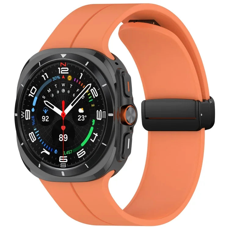 Silikonarmband im Groove-Stil mit Magnetverschluss für Samsung Galaxy Watch Ultra 47 mm