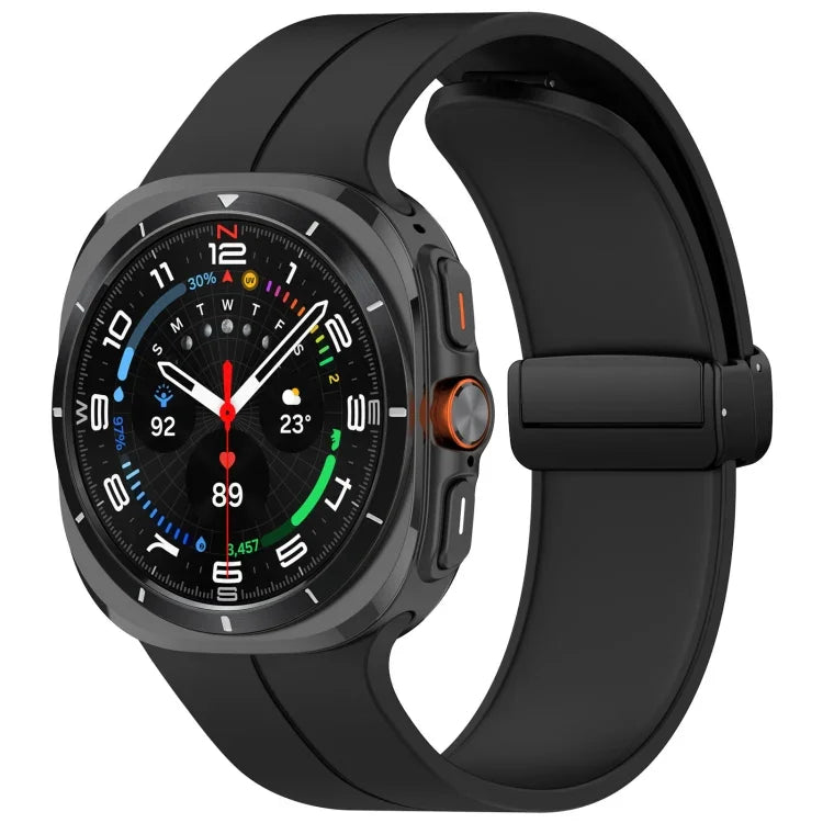 Silikonarmband im Groove-Stil mit Magnetverschluss für Samsung Galaxy Watch Ultra 47 mm