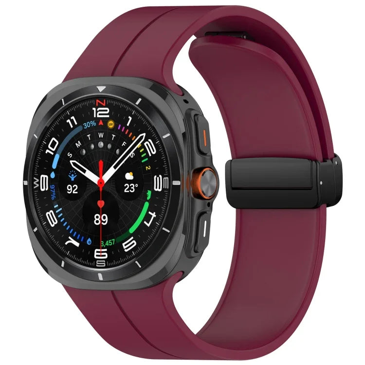 Silikonarmband im Groove-Stil mit Magnetverschluss für Samsung Galaxy Watch Ultra 47 mm