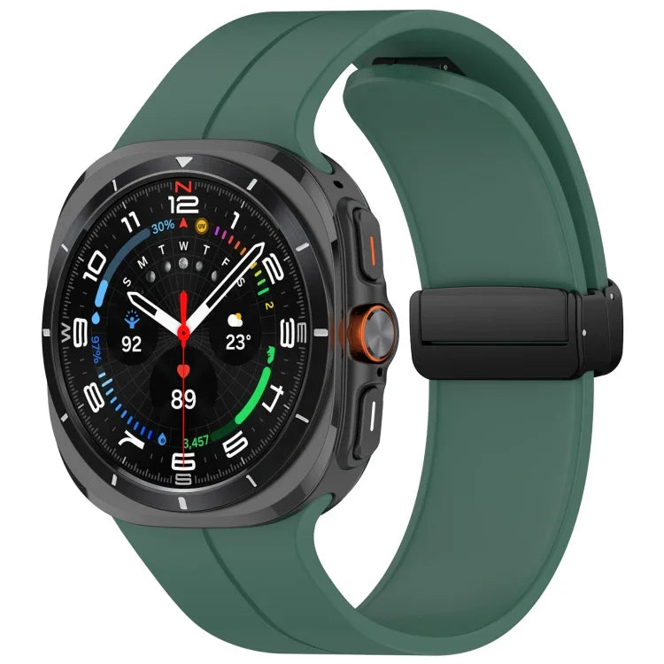 Silikonarmband im Groove-Stil mit Magnetverschluss für Samsung Galaxy Watch Ultra 47 mm