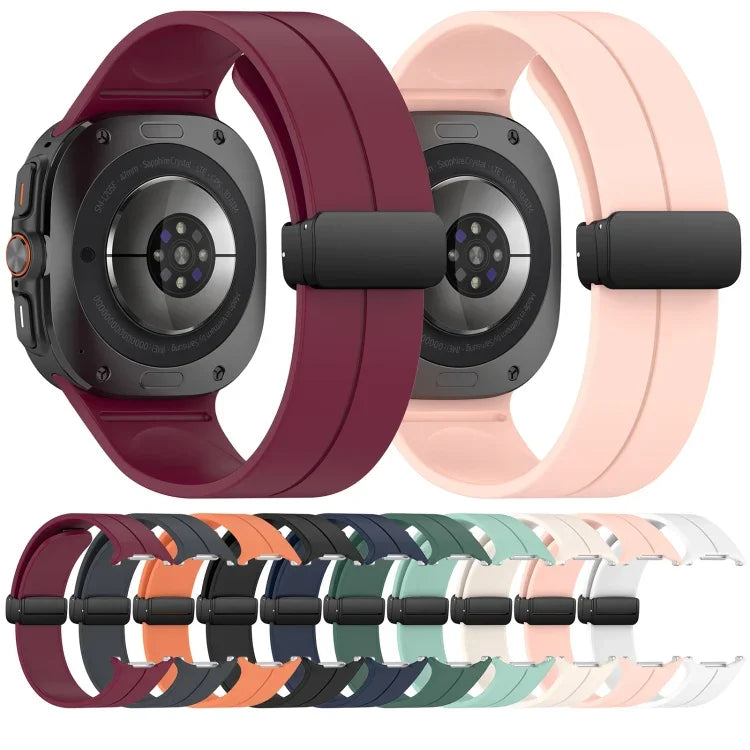 Silikonarmband im Groove-Stil mit Magnetverschluss für Samsung Galaxy Watch Ultra 47 mm