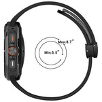 Silikonarmband im Groove-Stil mit Magnetverschluss für Samsung Galaxy Watch Ultra 47 mm