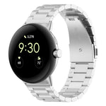 Dreireihiges Edelstahl-Uhrenarmband, passend für Google Pixel Watch 4 / Watch 3 (45 mm) und Google Pixel Watch 4 / 3 / 2 / 1 (41 mm)