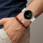 Dreireihiges Edelstahl-Uhrenarmband, passend für Google Pixel Watch 4 / Watch 3 (45 mm) und Google Pixel Watch 4 / 3 / 2 / 1 (41 mm)