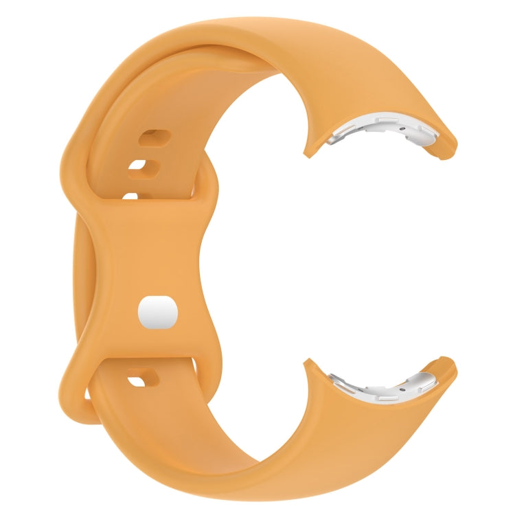 Silikon-Uhrenarmband mit Schmetterlingsschließe, einfarbig, Größe: L, für Google Pixel Watch 4 / Watch 3 (45 mm) und Google Pixel Watch 4 / 3 / 2 / 1 (41 mm)