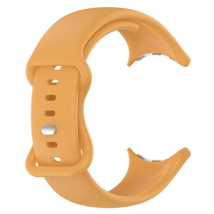 Silikon-Uhrenarmband mit Schmetterlingsschließe, einfarbig, Größe: L, für Google Pixel Watch 4 / Watch 3 (45 mm) und Google Pixel Watch 4 / 3 / 2 / 1 (41 mm)