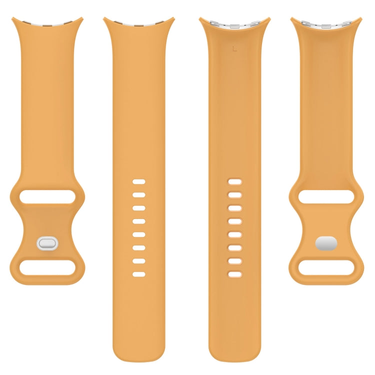 Silikon-Uhrenarmband mit Schmetterlingsschließe, einfarbig, Größe: L, für Google Pixel Watch 4 / Watch 3 (45 mm) und Google Pixel Watch 4 / 3 / 2 / 1 (41 mm)