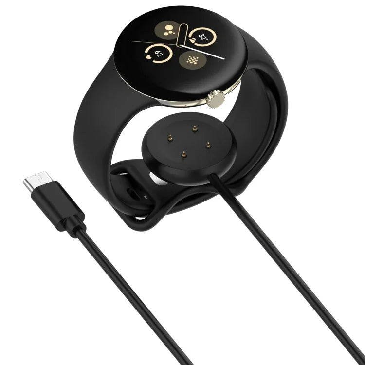 Ladekabel für Google Pixel Watch 3 41/45 mm Smartwatch mit USB-C-/Typ-C-Anschluss, Länge: 1 m, Typ-C-Schnittstelle