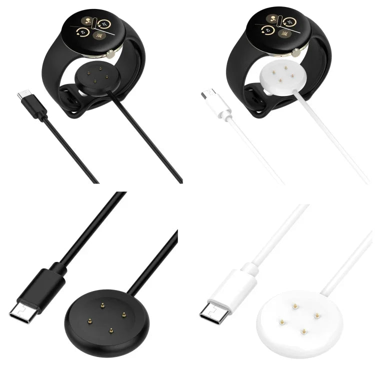 Ladekabel für Google Pixel Watch 3 41/45 mm Smartwatch mit USB-C-/Typ-C-Anschluss, Länge: 1 m, Typ-C-Schnittstelle