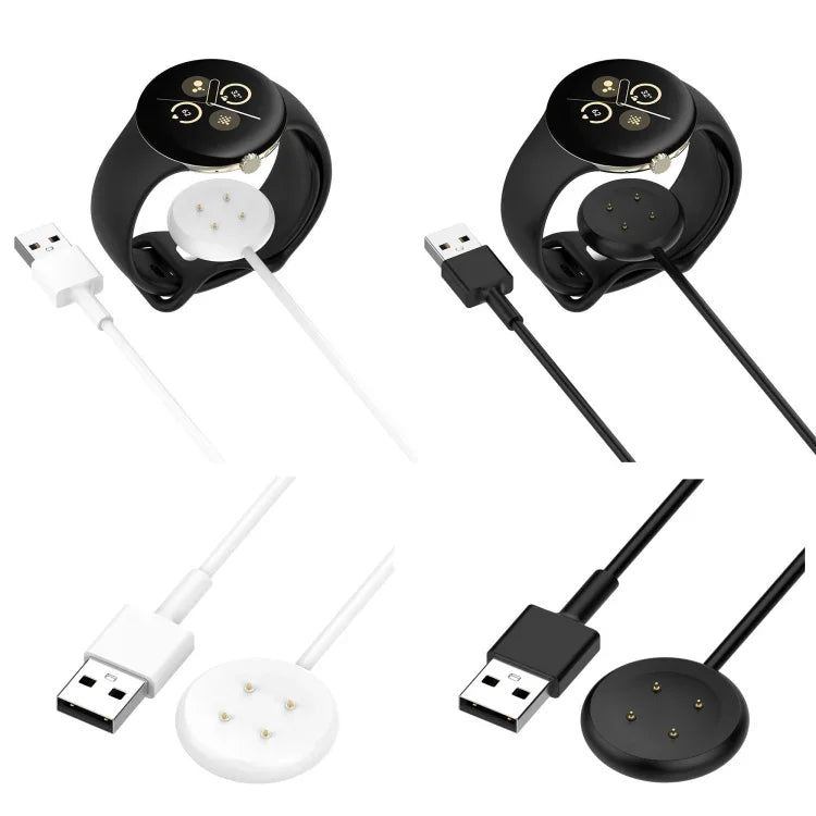 Ladekabel für Google Pixel Watch 3 (41/45 mm) mit USB-Anschluss, Länge: 1 m, USB-Schnittstelle