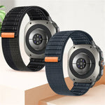 Armband aus Nylon mit Klettverschluss und Meereswellenmuster für Samsung Galaxy Watch Ultra 47 mm / Ultra 2025