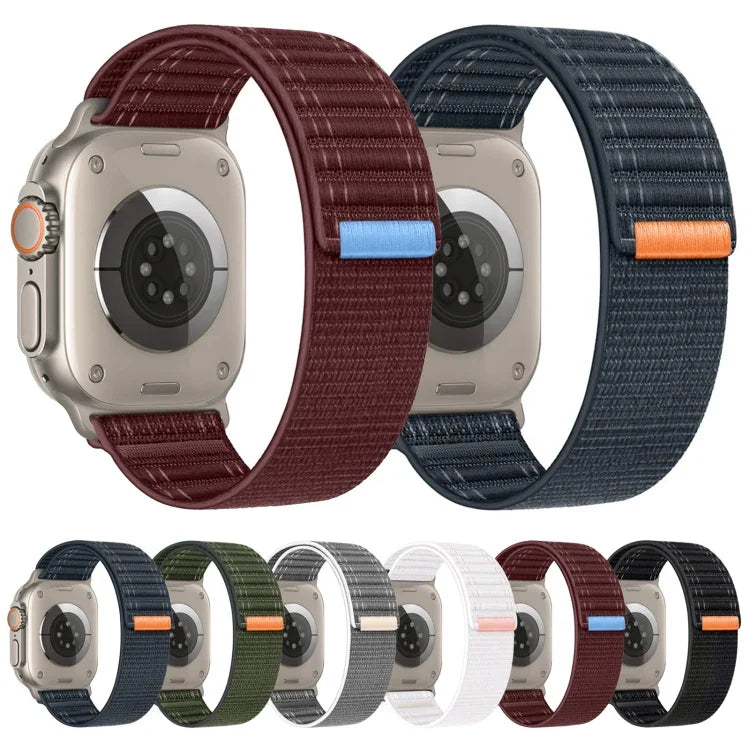 Sea Wave Nylon-Armband mit Klettverschluss, passend für Apple Watch SE 2022 (40 mm), Apple Watch SE 2022 (44 mm), Apple Watch Series 7 (41 mm), Apple Watch Series 7 (45 mm), Apple Watch Series 6 (40 mm), Apple Watch Series 6 (44 mm) ...