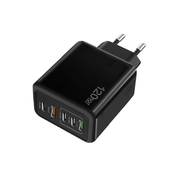 120W 3 PD Type-C Dual USB Multi-Port-Ladegerät für Mobiltelefone, EU-Stecker, EU-Stecker