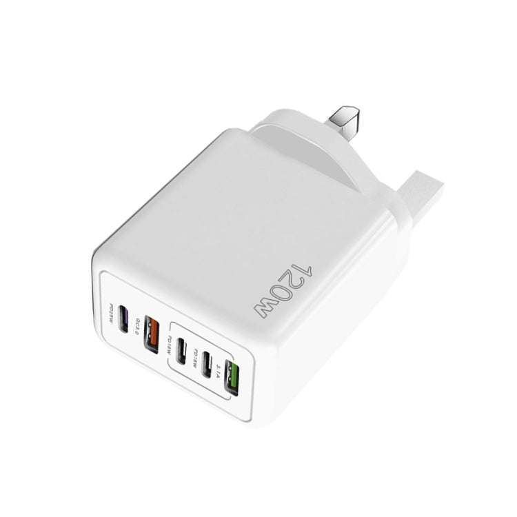 120W 3 PD Typ-C Dual USB Multi-Port-Ladegerät für Mobiltelefone, UK-Stecker, UK-Stecker