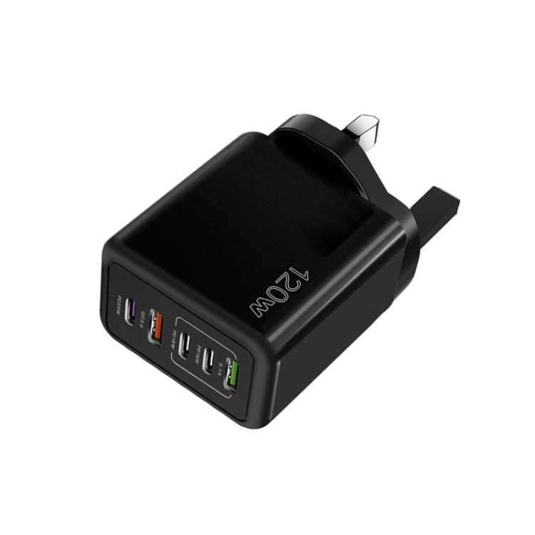 120W 3 PD Typ-C Dual USB Multi-Port-Ladegerät für Mobiltelefone, UK-Stecker, UK-Stecker