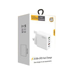 120W 3 PD Typ-C Dual USB Multi-Port-Ladegerät für Mobiltelefone, UK-Stecker, UK-Stecker