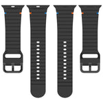 Genarbtes Silikonarmband mit Nähten, für Apple Watch SE 2022 40mm, für Apple Watch SE 2022 44mm, für Apple Watch Series 7 41mm, für Apple Watch Series 7 45mm