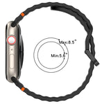 Gewelltes genähtes Silikonarmband, Für Apple Watch Series 4 44mm, Für Apple Watch Series 4 40mm, Für Apple Watch Series 3 38mm, Für Apple Watch Series 3 42mm
