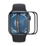 2 Stück ENKAY 3D Vollflächige, weiche PC-Kanten-PMMA-HD-Displayschutzfolie, für Apple Watch Series 11/10 (46 mm) und Apple Watch Series 11/10 (42 mm)