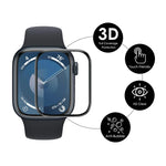 2 Stück ENKAY 3D Vollflächige, weiche PC-Kanten-PMMA-HD-Displayschutzfolie, für Apple Watch Series 11/10 (46 mm) und Apple Watch Series 11/10 (42 mm)