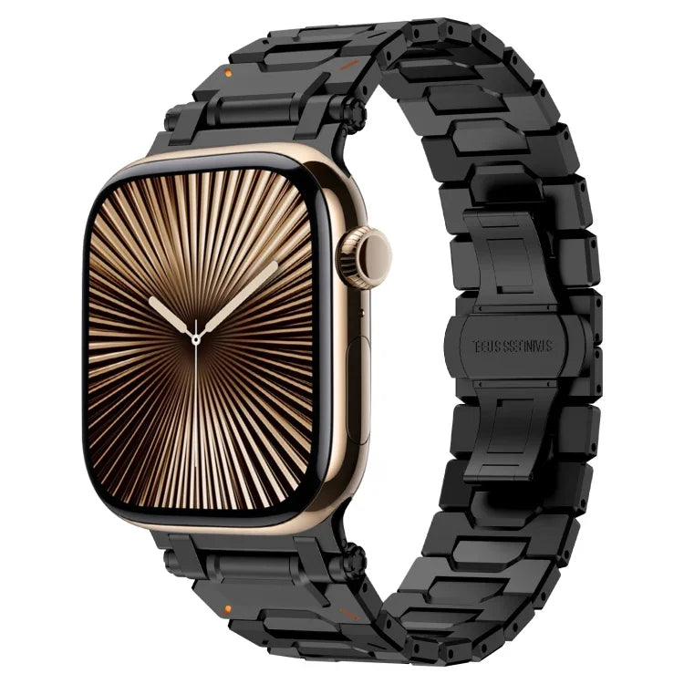 Pathfinder Edelstahl-Armband für Apple Watch Series 10 (46 mm), Apple Watch SE (2023, 44 mm), Apple Watch Ultra 2 (49 mm), Apple Watch Series 9 (45 mm), Apple Watch Ultra (49 mm), Apple Watch Series 8 (45 mm) und Apple Watch SE (2022, 44 mm).