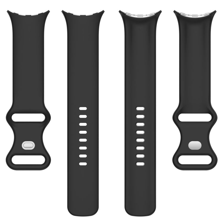 Silikon-Uhrenarmband mit Schmetterlingsschließe, einfarbig, Größe: S, für Google Pixel Watch 4 / Watch 3 (45 mm)