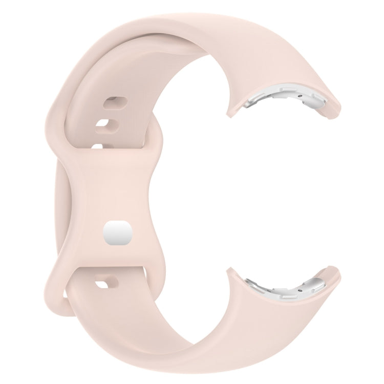 Silikon-Uhrenarmband mit Schmetterlingsschließe, einfarbig, Größe: S, für Google Pixel Watch 4 / Watch 3 (45 mm)