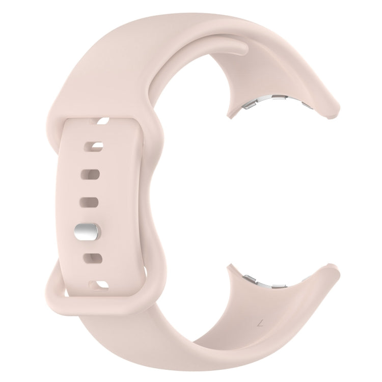 Silikon-Uhrenarmband mit Schmetterlingsschließe, einfarbig, Größe: S, für Google Pixel Watch 4 / Watch 3 (45 mm)