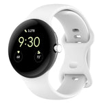 Silikon-Uhrenarmband mit Schmetterlingsschließe, einfarbig, Größe: S, für Google Pixel Watch 4 / Watch 3 (45 mm)