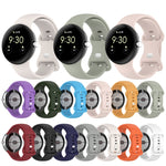 Silikon-Uhrenarmband mit Schmetterlingsschließe, einfarbig, Größe: S, für Google Pixel Watch 4 / Watch 3 (45 mm)
