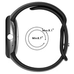 Silikon-Uhrenarmband mit Schmetterlingsschließe, einfarbig, Größe: S, für Google Pixel Watch 4 / Watch 3 (45 mm)