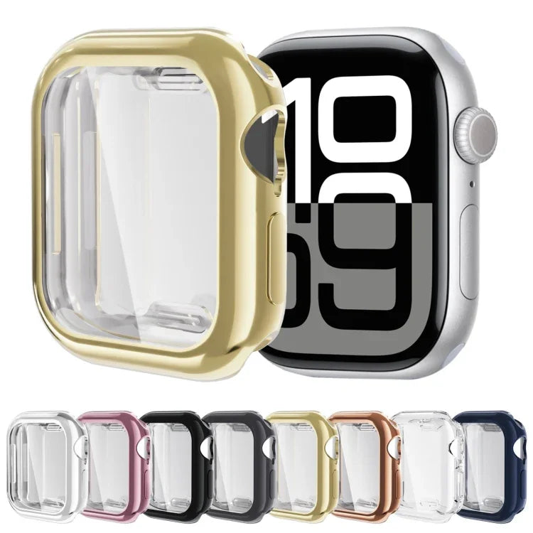 Vollständige Schutzhülle aus galvanisiertem TPU für Apple Watch Series 11/10 (46 mm) und Apple Watch Series 11/10 (42 mm).