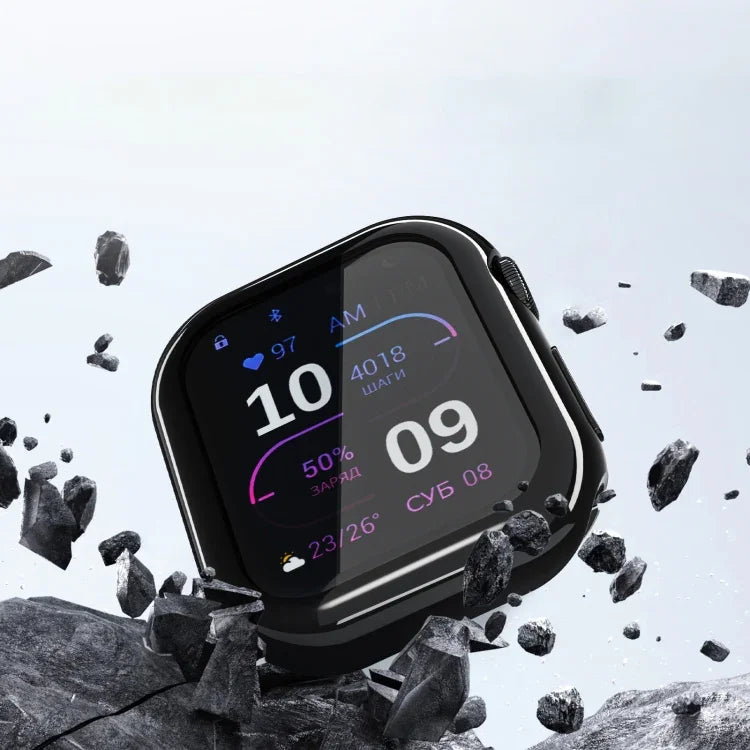 Vollständige Schutzhülle aus galvanisiertem TPU für Apple Watch Series 11/10 (46 mm) und Apple Watch Series 11/10 (42 mm).