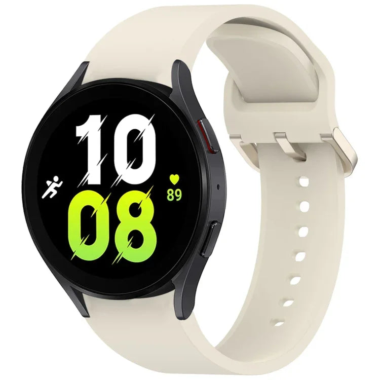Solid Color Colorful Buckle Quick Release Silicone Watch Band, For Samsung Galaxy Watch 5 40 / 44mm, For Samsung Galaxy Watch 5 Pro, For Samsung Galaxy Watch 4 40 / 44mm, For Samsung Galaxy Watch 4 Classic 46 / 42mm