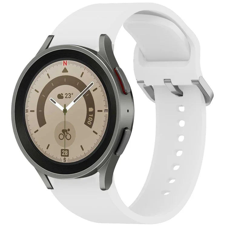 Solid Color Colorful Buckle Quick Release Silicone Watch Band, For Samsung Galaxy Watch 5 40 / 44mm, For Samsung Galaxy Watch 5 Pro, For Samsung Galaxy Watch 4 40 / 44mm, For Samsung Galaxy Watch 4 Classic 46 / 42mm