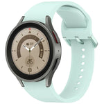 Solid Color Colorful Buckle Quick Release Silicone Watch Band, For Samsung Galaxy Watch 5 40 / 44mm, For Samsung Galaxy Watch 5 Pro, For Samsung Galaxy Watch 4 40 / 44mm, For Samsung Galaxy Watch 4 Classic 46 / 42mm