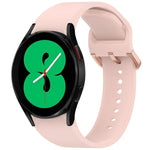 Solid Color Colorful Buckle Quick Release Silicone Watch Band, For Samsung Galaxy Watch 5 40 / 44mm, For Samsung Galaxy Watch 5 Pro, For Samsung Galaxy Watch 4 40 / 44mm, For Samsung Galaxy Watch 4 Classic 46 / 42mm