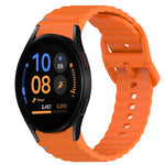 Welliges genähtes Schnellverschluss-Silikon-Uhrenarmband, für Samsung Galaxy Watch FE 40mm, für Samsung Galaxy Watch 7 44mm, für Samsung Galaxy Watch 7 40mm, für Samsung Galaxy Watch 6 Classic 47mm