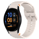Welliges genähtes Schnellverschluss-Silikon-Uhrenarmband, für Samsung Galaxy Watch FE 40mm, für Samsung Galaxy Watch 7 44mm, für Samsung Galaxy Watch 7 40mm, für Samsung Galaxy Watch 6 Classic 47mm
