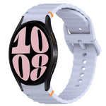 Welliges genähtes Schnellverschluss-Silikon-Uhrenarmband, für Samsung Galaxy Watch 6 44mm, für Samsung Galaxy Watch 6 40mm, für Samsung Galaxy Watch 6 Classic 43mm, für Samsung Galaxy Watch 5 Pro Golf Edition