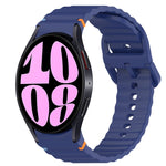 Welliges genähtes Schnellverschluss-Silikon-Uhrenarmband, für Samsung Galaxy Watch 6 44mm, für Samsung Galaxy Watch 6 40mm, für Samsung Galaxy Watch 6 Classic 43mm, für Samsung Galaxy Watch 5 Pro Golf Edition