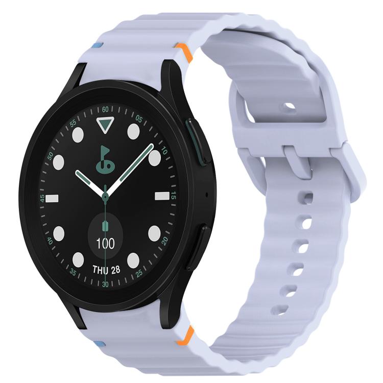 Welliges genähtes Schnellverschluss-Silikon-Uhrenarmband, für Samsung Galaxy Watch 5 Golf Edition, für Samsung Galaxy Watch 5 44mm, für Samsung Galaxy Watch 5 Pro 45mm, für Samsung Galaxy Watch 5 40mm