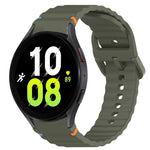 Welliges genähtes Schnellverschluss-Silikon-Uhrenarmband, für Samsung Galaxy Watch 5 Golf Edition, für Samsung Galaxy Watch 5 44mm, für Samsung Galaxy Watch 5 Pro 45mm, für Samsung Galaxy Watch 5 40mm