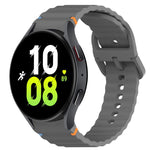Welliges genähtes Schnellverschluss-Silikon-Uhrenarmband, für Samsung Galaxy Watch 5 Golf Edition, für Samsung Galaxy Watch 5 44mm, für Samsung Galaxy Watch 5 Pro 45mm, für Samsung Galaxy Watch 5 40mm