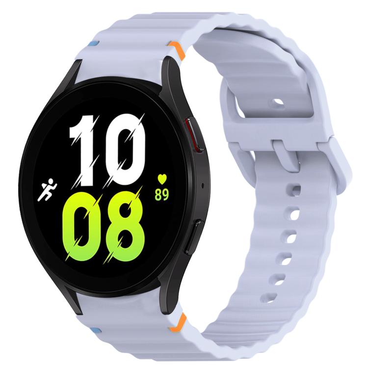 Welliges genähtes Schnellverschluss-Silikon-Uhrenarmband, für Samsung Galaxy Watch 5 Golf Edition, für Samsung Galaxy Watch 5 44mm, für Samsung Galaxy Watch 5 Pro 45mm, für Samsung Galaxy Watch 5 40mm